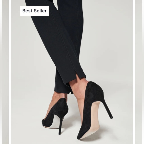 Spanx The Perfect Pant Ankle Back Seam Skinny Classic Black Size M - Picture 4 of 16